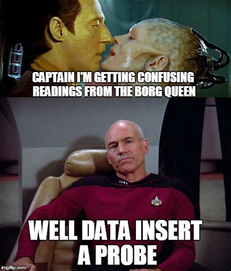 Data and the Borg queen - Imgflip