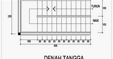 Denah Tangga dan Detail Penulangan Tangga Sederhana