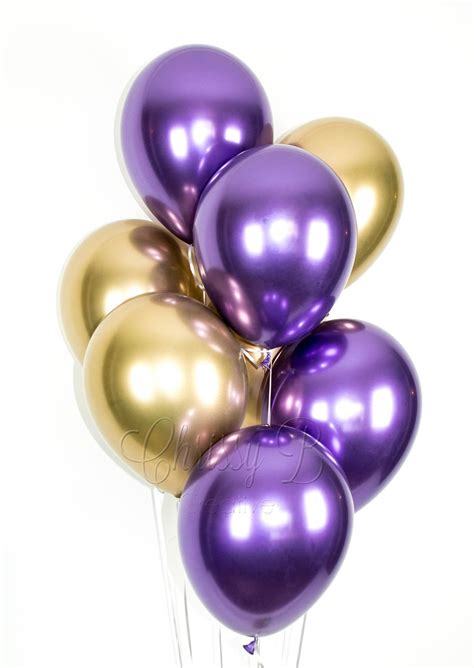 PURPLE and GOLD Balloons Purple and Gold Chrome Balloon | Etsy in 2020 | Purple and gold wedding ...