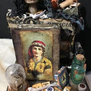 Halloween Miniature Diorama Steampunk Mixed Media Art Assemblage Gothic ...