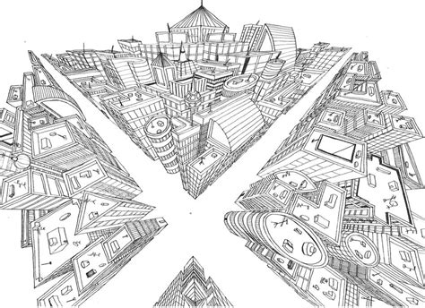 3 Point perspective city by Chianina on DeviantArt