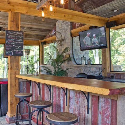 10 Inspiring Outdoor Bar Ideas | Rustic outdoor bar, Outdoor patio bar ...