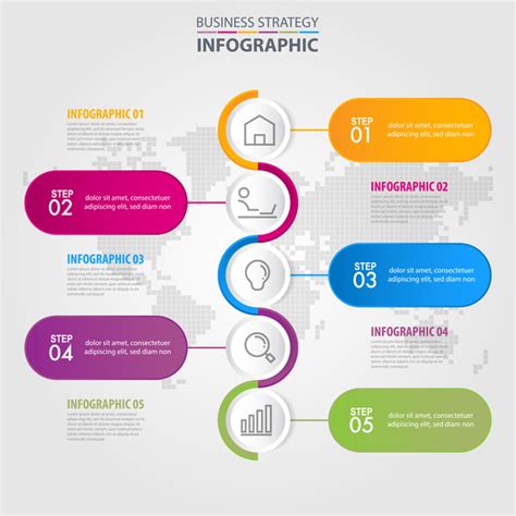 Business strategy infographic template vector 09 free download