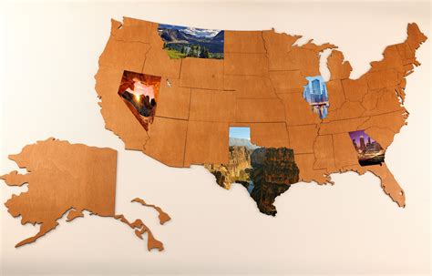 United States Map Wooden Map Usa Wood Decor Wood Map - vrogue.co