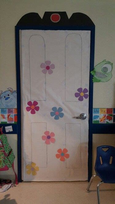 Monster's Inc decorated door | Monsters inc decorations, Monster inc birthday, Monster inc party