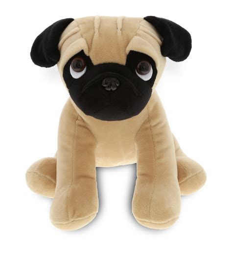 DolliBu Sitting Pug Stuffed Animal Dog Plush Toy, Kids & Adults ...