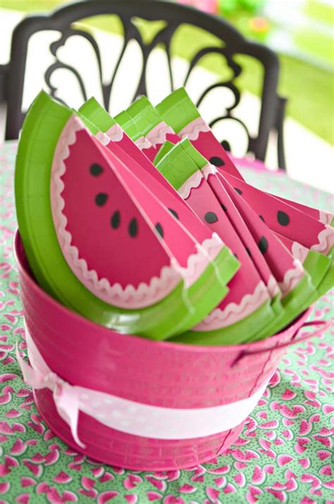 Kara's Party Ideas Watermelon Fruit Summer Girl 1st Birthday Party ...