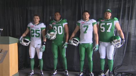 Saskatchewan Roughriders unveil new uniforms | CBC News