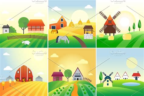 Farm agriculture banner vector | Vector illustration, Banner vector ...