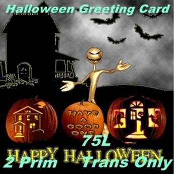 Second Life Marketplace - Halloween Greeting Card--Bats