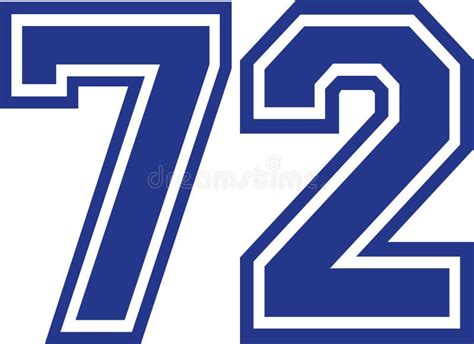 Seventy-two College Number 72 Stock Illustration - Illustration of type, vector: 107152389