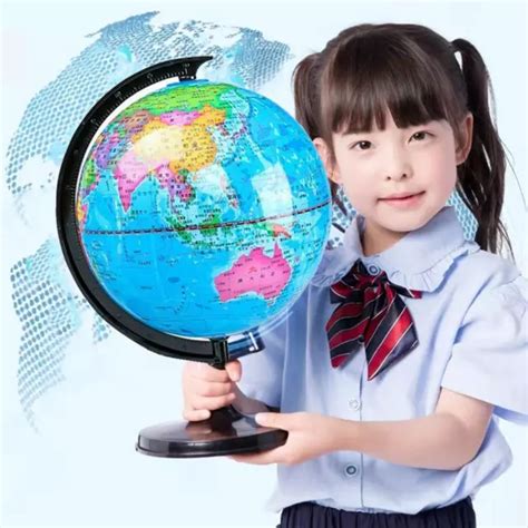 WORLD GLOBE EARTH Map Rotating Geography Ocean Classroom Learning Desktop Home $20.99 - PicClick
