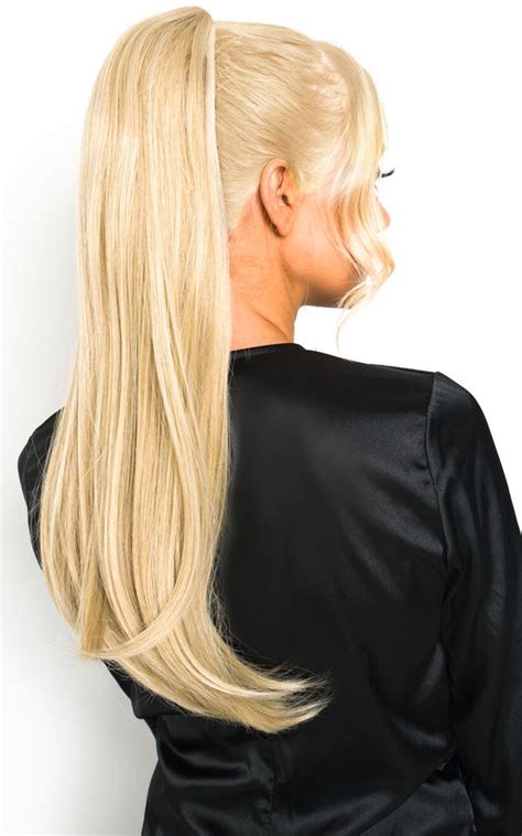 Fifi Long Straight Ponytail Hair Extensions in Calfon/blonde | ikrush