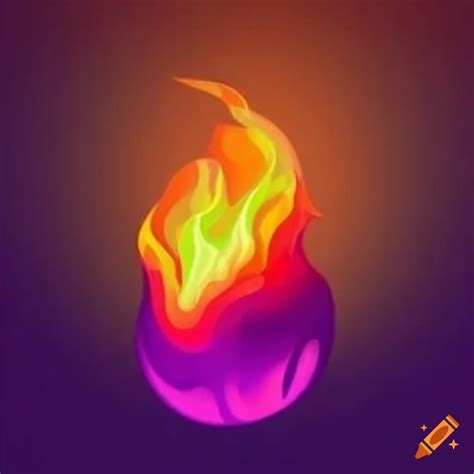 Vibrant and colorful flame creation on Craiyon