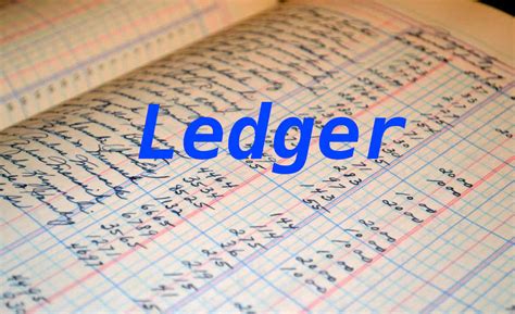 General Ledger Format in Accounting - Ledger entries Examples Details