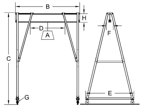 Spanco Ton A Series Gantry Crane, 15' Span, 10' Fixed, 50% OFF