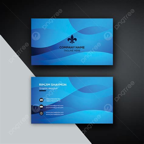 Blue Business Card Design Template Download on Pngtree