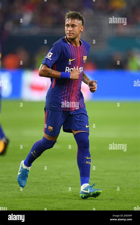 Miami, FL, USA. 29th July, 2017. Neymar of Barcelona during play as Stock Photo, Royalty Free ...