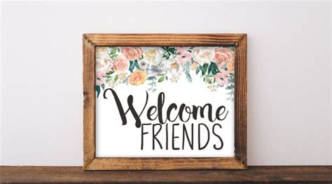 Welcome Friends printable welcome sign welcome sign | Etsy