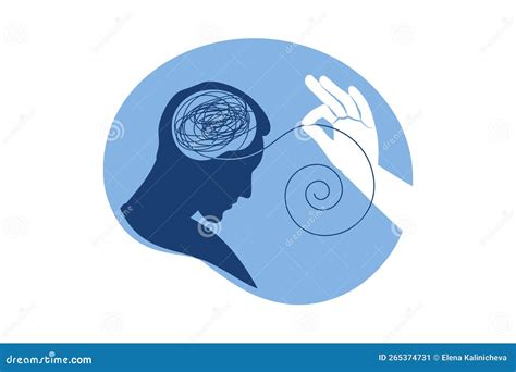 Psychologic Therapy Session Concept. Helping Hand Unravels the Tangle ...