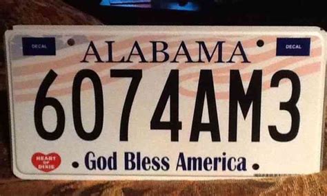 Alabama license plate