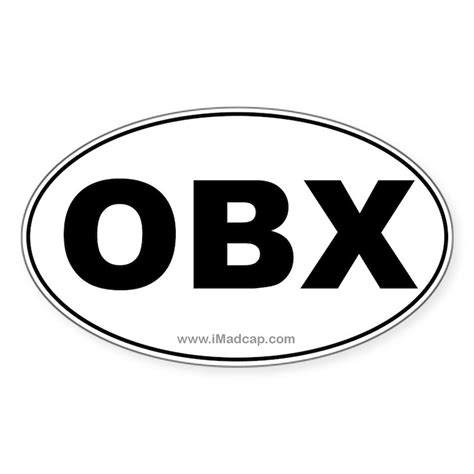 obx Sticker (Oval) OBX Car Oval Sticker | CafePress