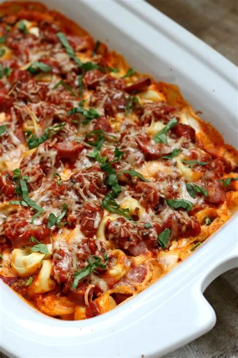 Slow Cooker (or Oven) Tortellini Lasagna Casserole with Sausage - 365 ...