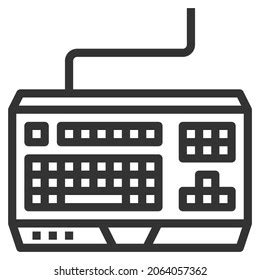 Keyboard Line Icon Vector Stock Vector (Royalty Free) 2064057362 ...