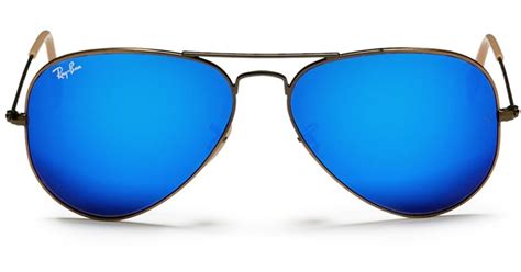 Ray-ban 'aviator Large Metal' Mirror Sunglasses in Blue | Lyst