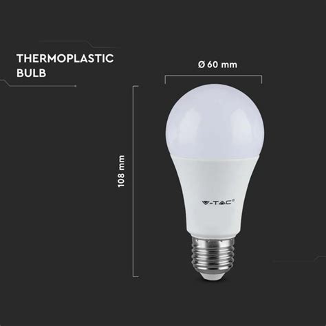 10x E27 LED bulb - 8.5 watts - 4000K Neutral white - Replaces 60 watts