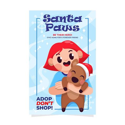 Santa Paws Poster Template 3692610 Vector Art at Vecteezy