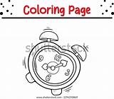 Alarm Coloring Page Kids Outlined Cartoon Stock Vector Royalty Free  sketch template