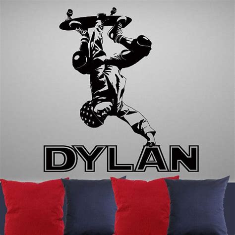 SKATEBOARDER Wall Decal Custom Name Any Color 40H by Stickitthere, $42.00 | Skateboard room ...