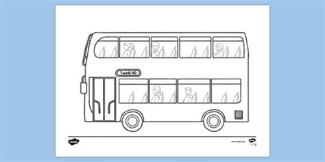 Bus Colouring Sheet - Creative Resources (teacher made)