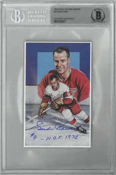 Lot Detail - Gordie Howe Autographed Legends of Hockey Card