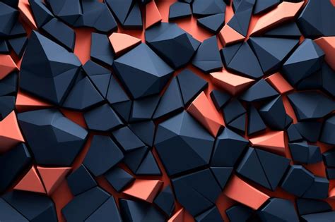 Premium AI Image | Voronoi Blocks Pattern Texture Background