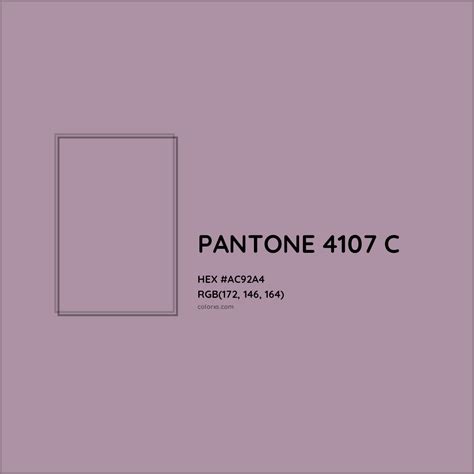 About PANTONE 4107 C Color - Color codes, similar colors and paints - colorxs.com