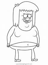 Muscle Man Regular Show Coloring Page For Kids  Free sketch template