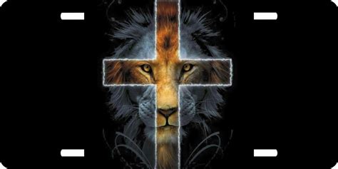 Lion Judah Yeshua Lamb Jesus Dove Christ Christian License Plate Car ...