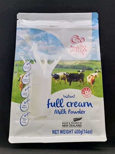 Milk Powder Full Cream Resealable 400g Makes 3.2 Litres of Whole Milk ...