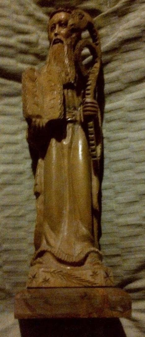 Vintage Moses Ten Commandments Statue Carved Olive Wood Wonderful Details | #1815407975