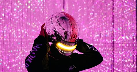 lewis hamilton x hajime sorayama for new glossy racing helmet