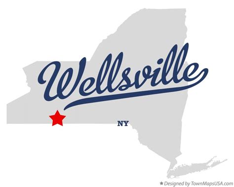 Map of Wellsville, NY, New York