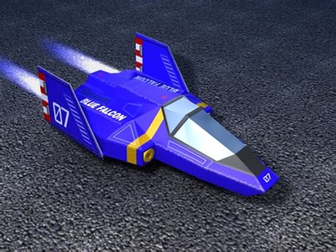 blue falcon f-zero 3d model