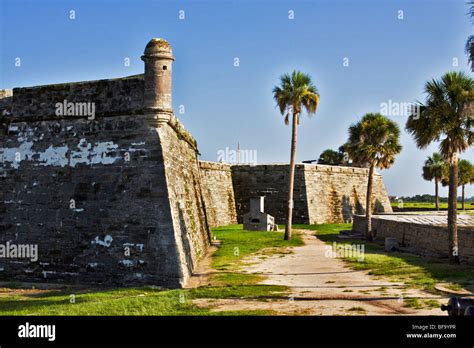 The historic fort at St. Augustine Florida Stock Photo - Alamy