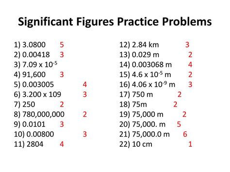 PPT - Significant Figures Practice Problems PowerPoint Presentation, free download - ID:2345491