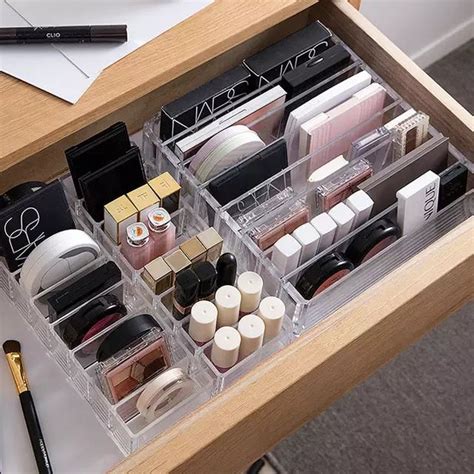 Online Shop Clear Acrylic Makeup Organizer CC Cream Storage Box organizador maq… | Makeup drawer ...