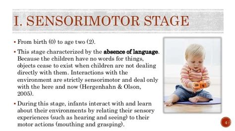 Stages of Cognitive Development - J. Piaget