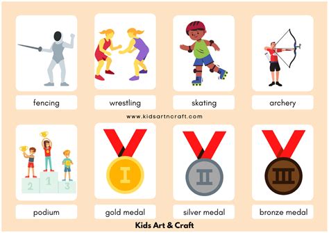 Sports Flashcards for Kids – Free Printables - Kids Art & Craft