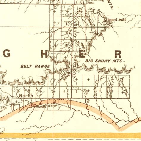 Vintage Map of Montana 1876 by Ted's Vintage Art